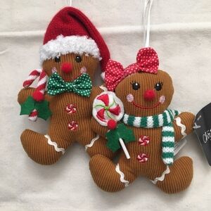 Plush Gingerbread Ornaments